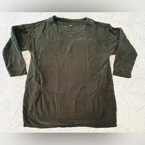 Mordenmiss Dark Green Corduroy Dress Women’s XXL